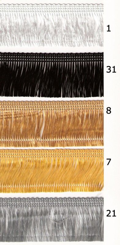 Haarfranse, 40 mm hoch - fransen