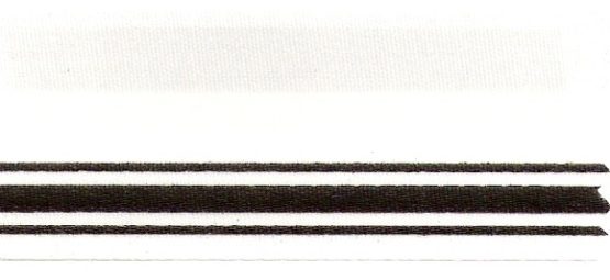 Satin-Kranzband, weiß mit Doppel-Strich-Rand - satinband
