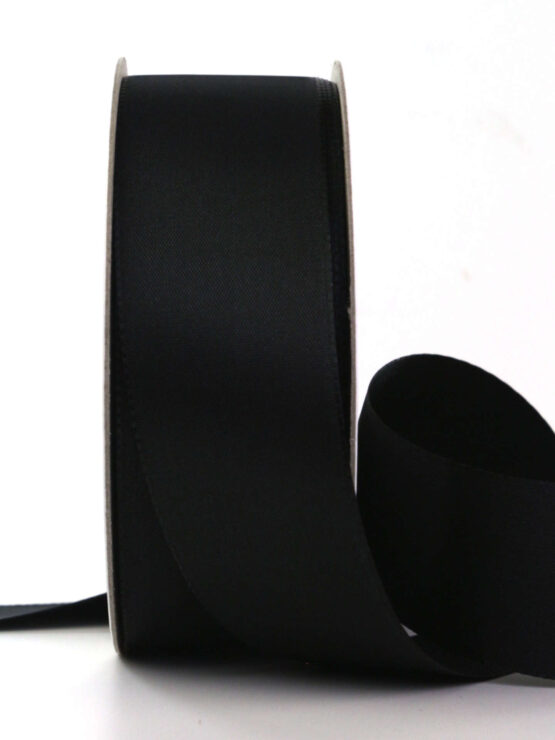 Taftband, schwarz, 40 mm breit, 50 m Rolle - trauerflor, trauerband